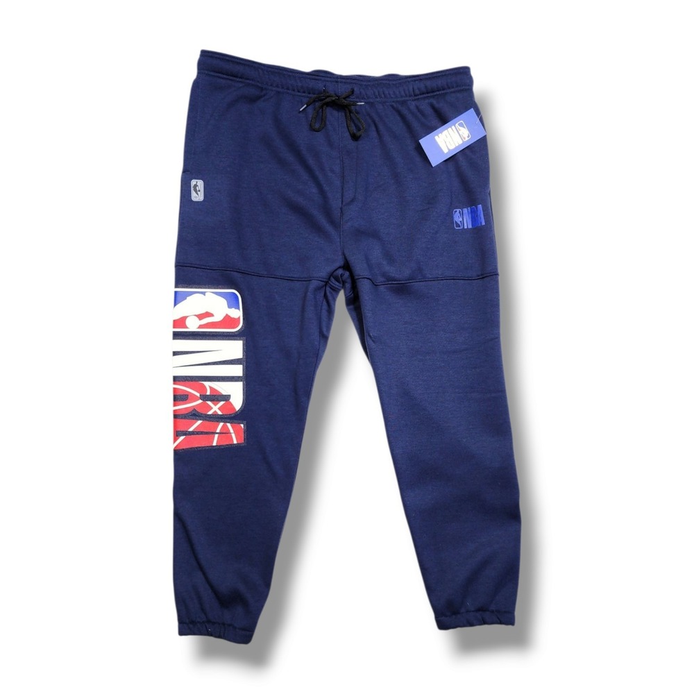 NBA Basketball Navy Blue Fleece Tapered Sweatpants Jogger Men's Size 2XL